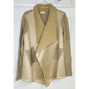 Promesa Oversized Teddy Jacket Women's Sz L City Coat Faux Shearling Carmel